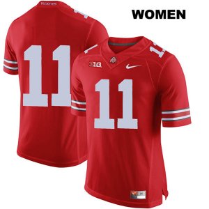 Women's NCAA Ohio State Buckeyes Austin Mack #11 College Stitched No Name Authentic Nike Red Football Jersey WE20O70HT